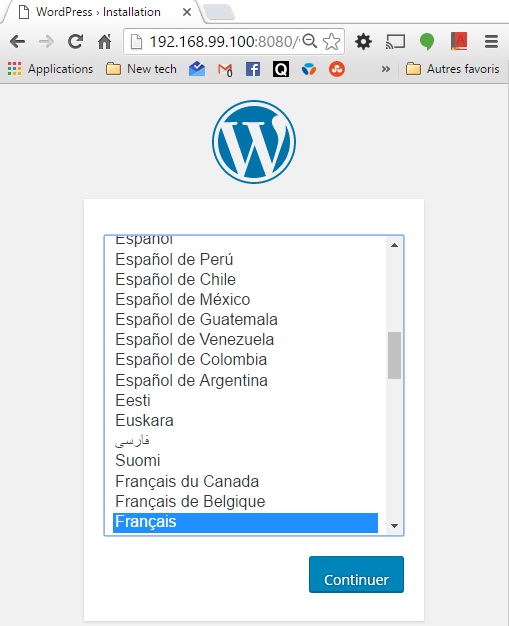 wordpress accueil