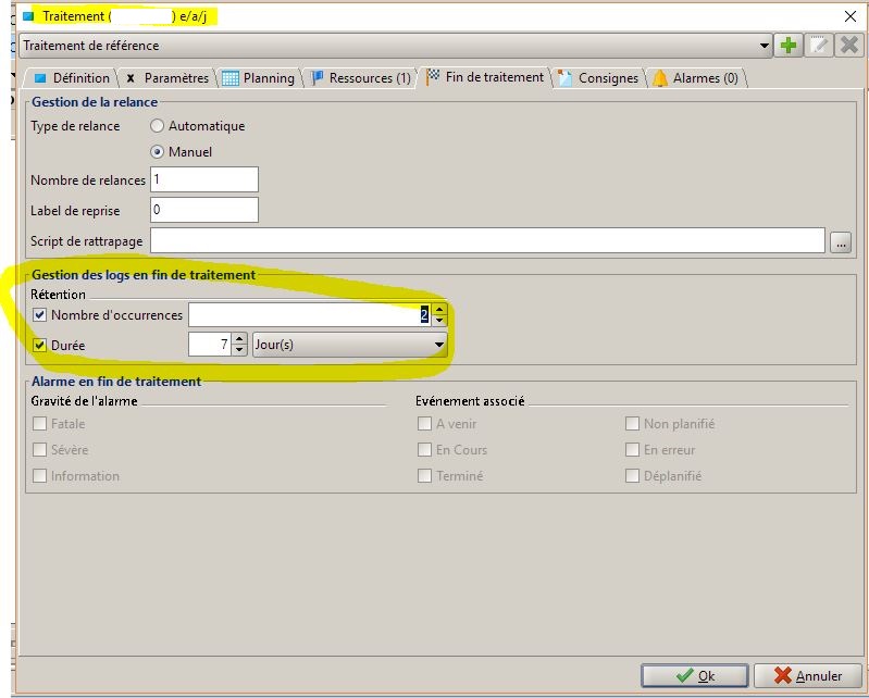 Purge automatique log VTOM fin de traitement