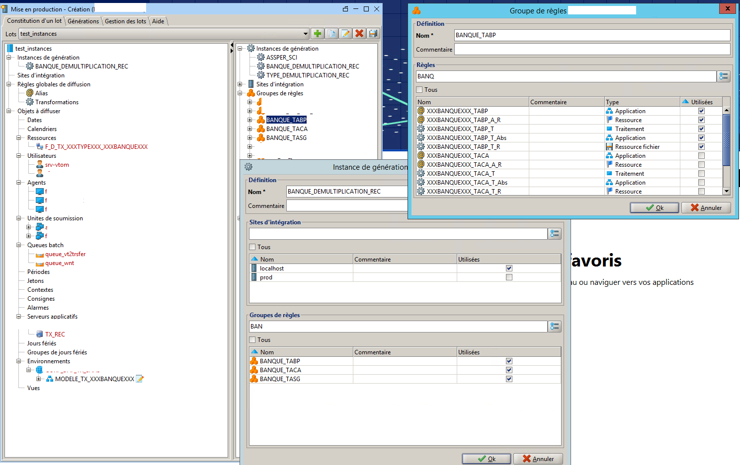 télédiffusion vtom instance groupe de règles